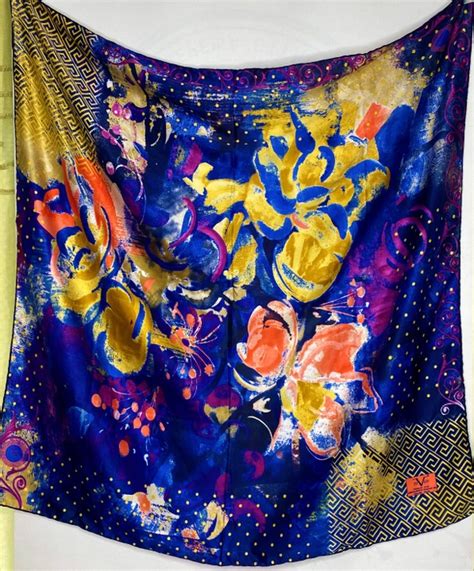 versace 1969 miss success scarf multi|Versace scarves for women.